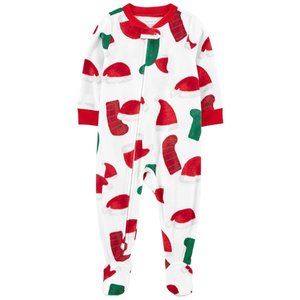 Baby Carter's CHRISTMAS Blanket Sleeper 1 pc Pajamas Size 24 months NWT Fleece